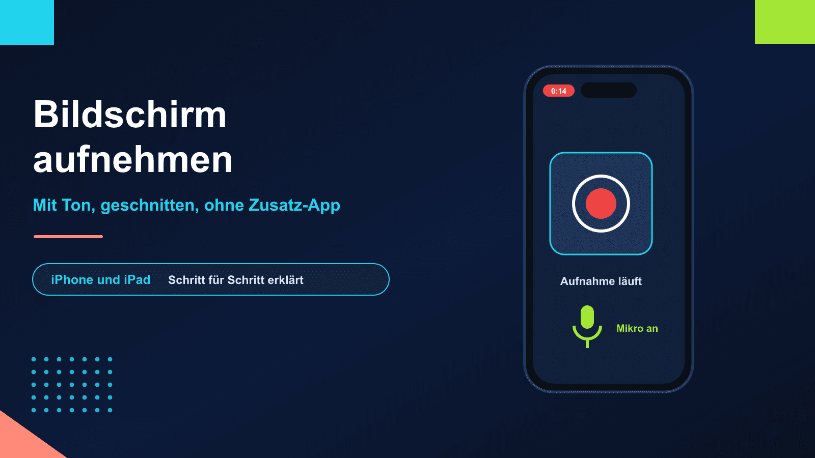 Bildschirmaufnahme mit dem iPhone: so nimmst du deinen Bildschirm auf