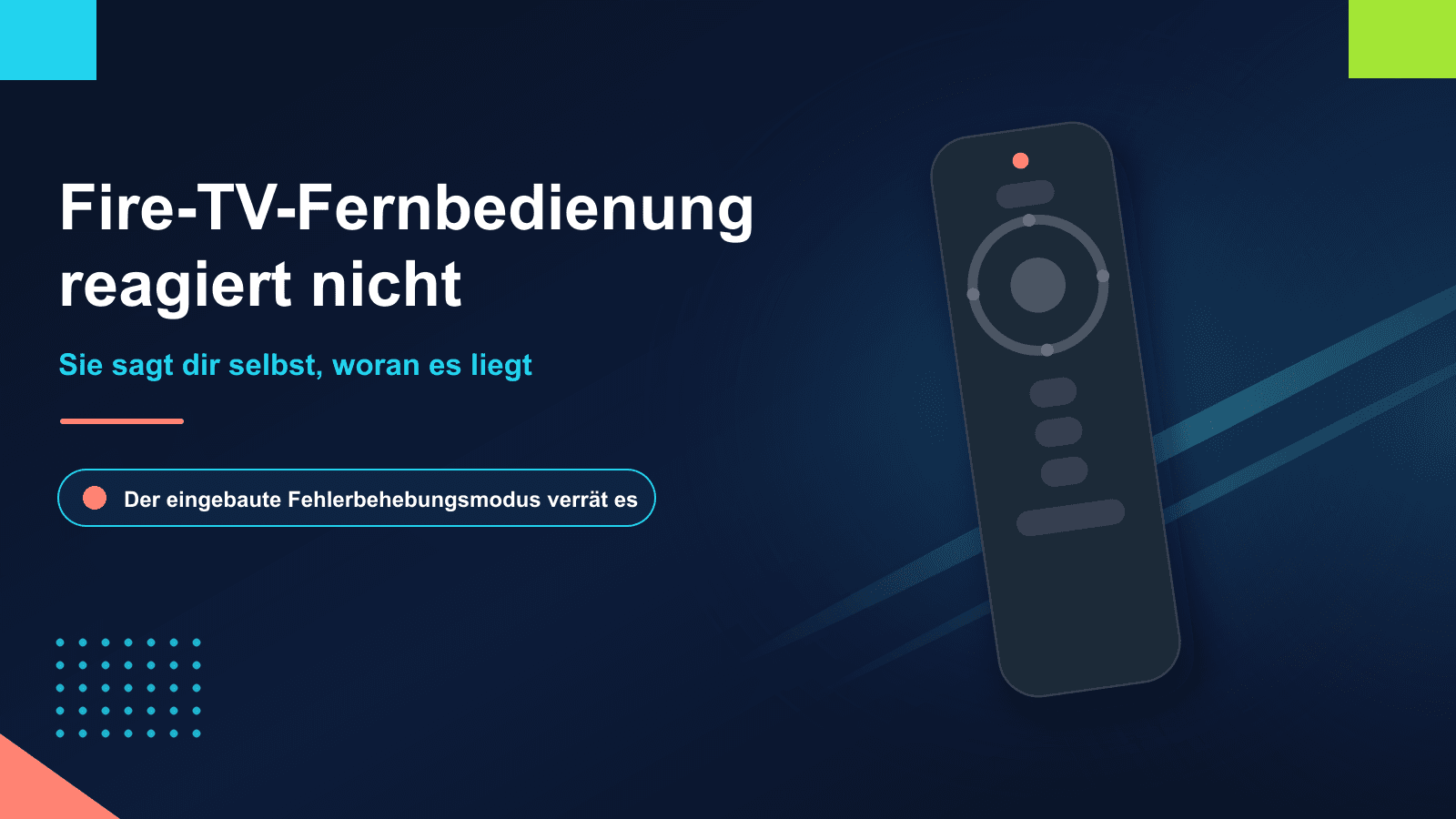 Fire-TV-Fernbedienung reagiert nicht: verbinden, zurücksetzen, ersetzen