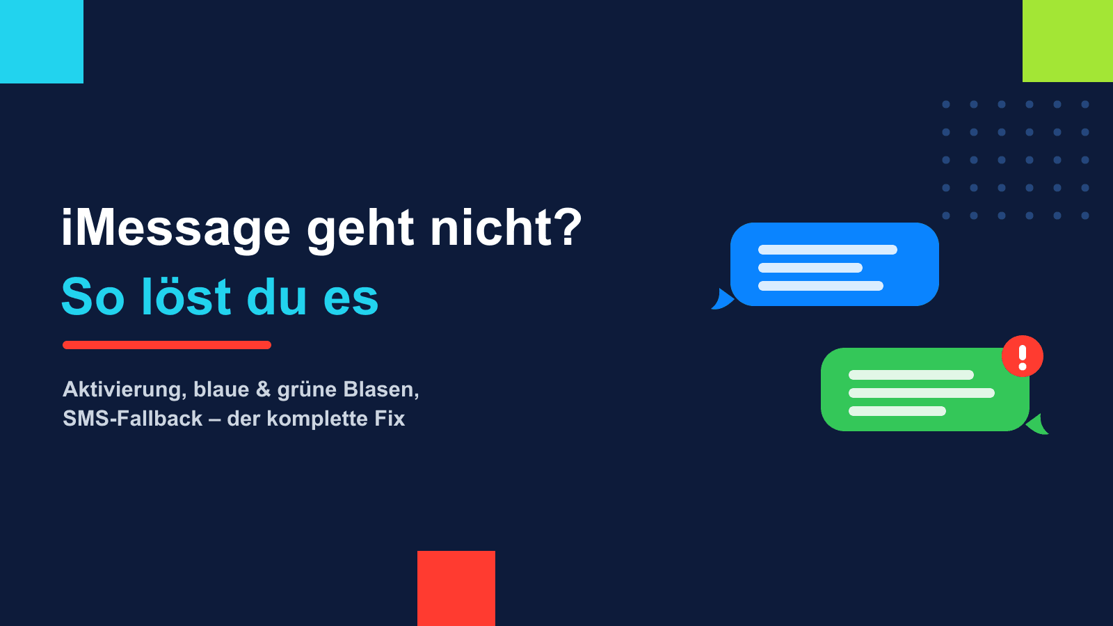 iMessage funktioniert nicht? Alle Ursachen und Lösungen Schritt für Schritt