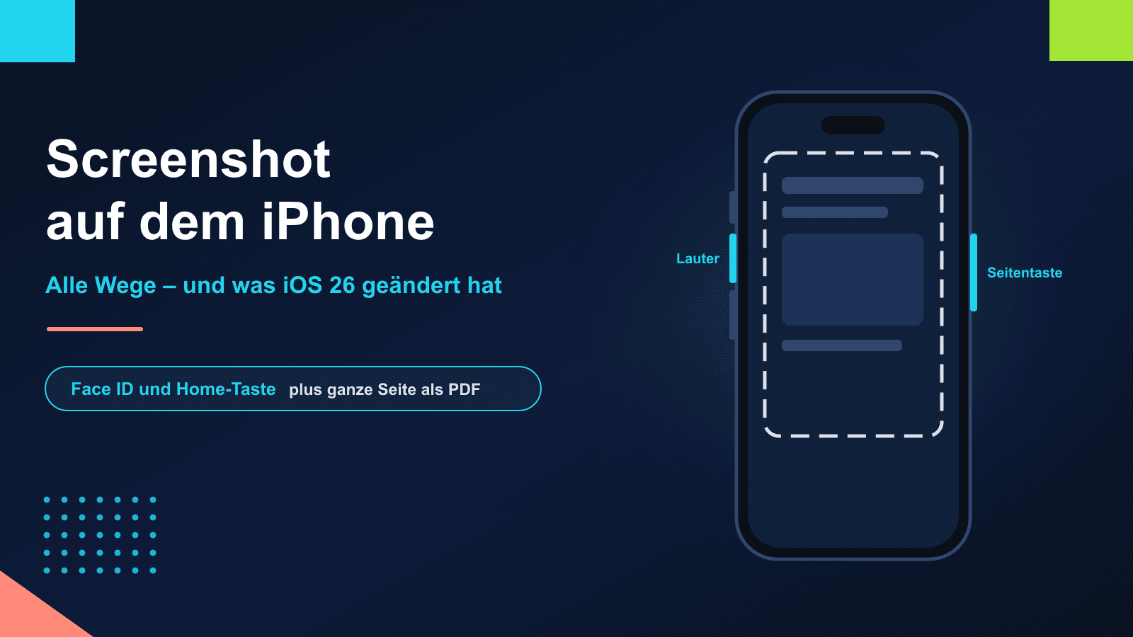 Screenshot auf dem iPhone: alle Wege – und was iOS 26 geändert hat