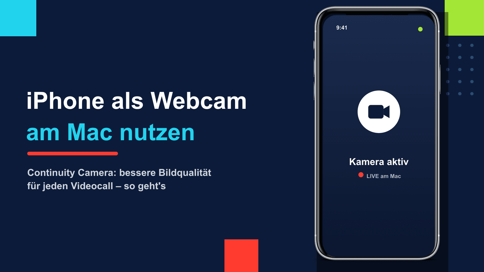 iPhone als Webcam am Mac nutzen: Continuity Camera einrichten