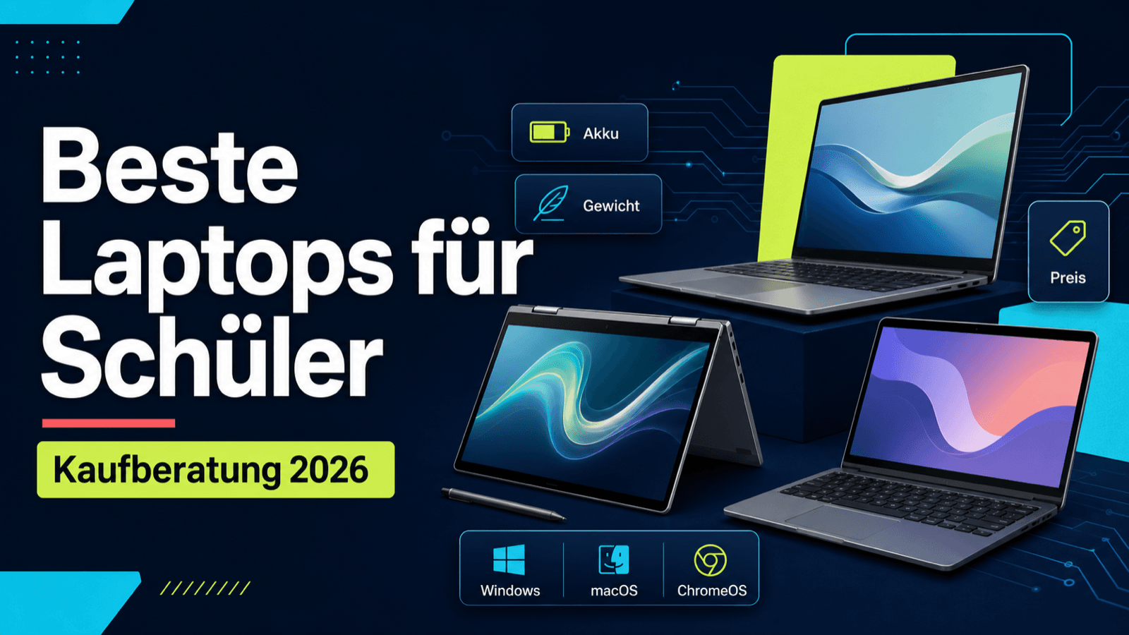 Beste Laptops für Schüler 2026: Kaufberatung nach Budget und Klasse