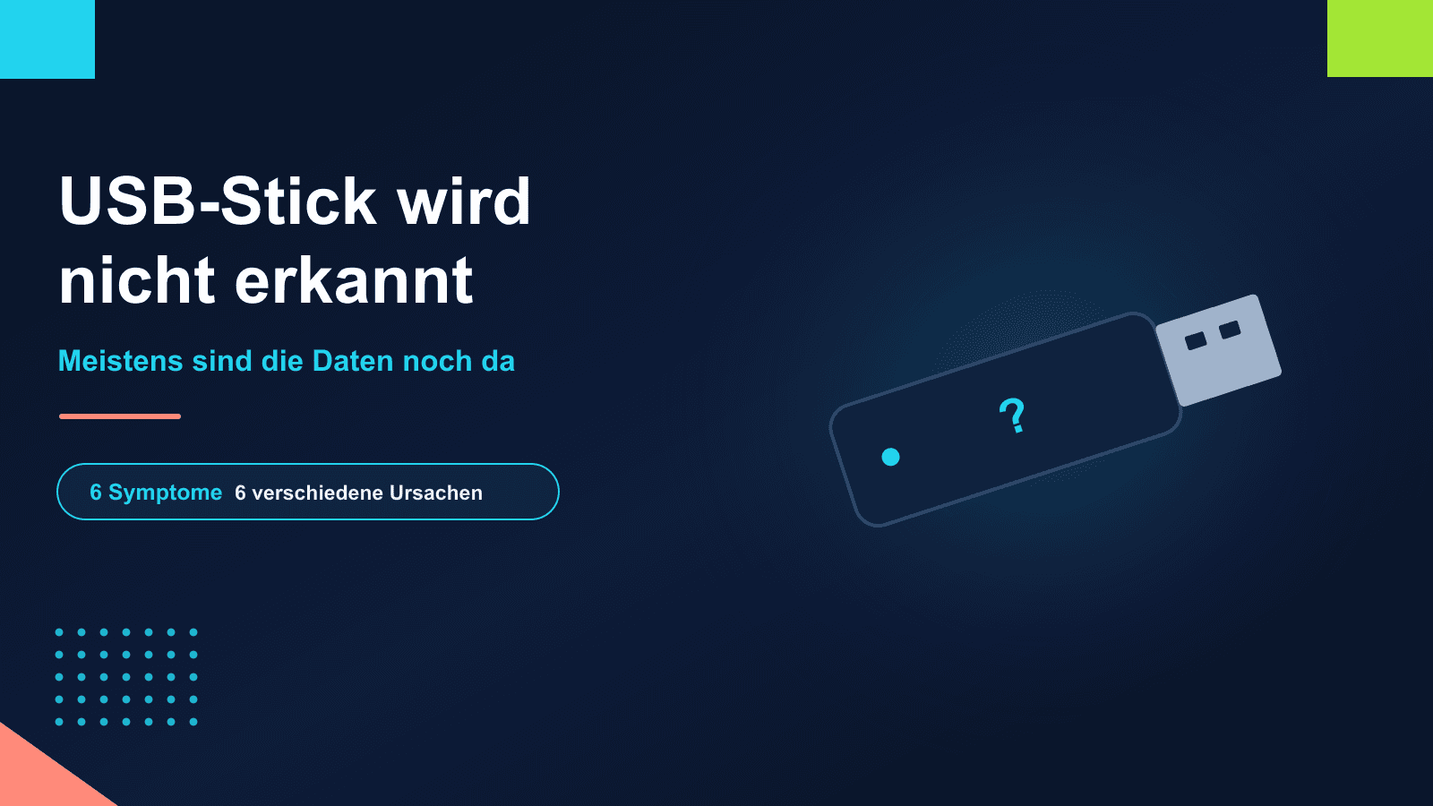 USB-Stick wird nicht erkannt: Ursache finden, Daten behalten