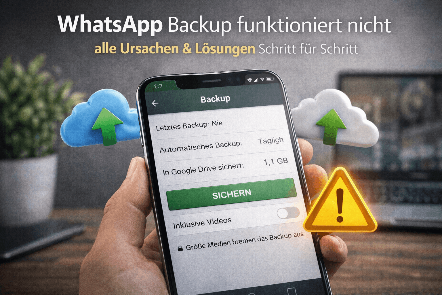 WhatsApp Backup funktioniert nicht – alle Ursachen, Fehler & Lösungen Schritt für Schritt