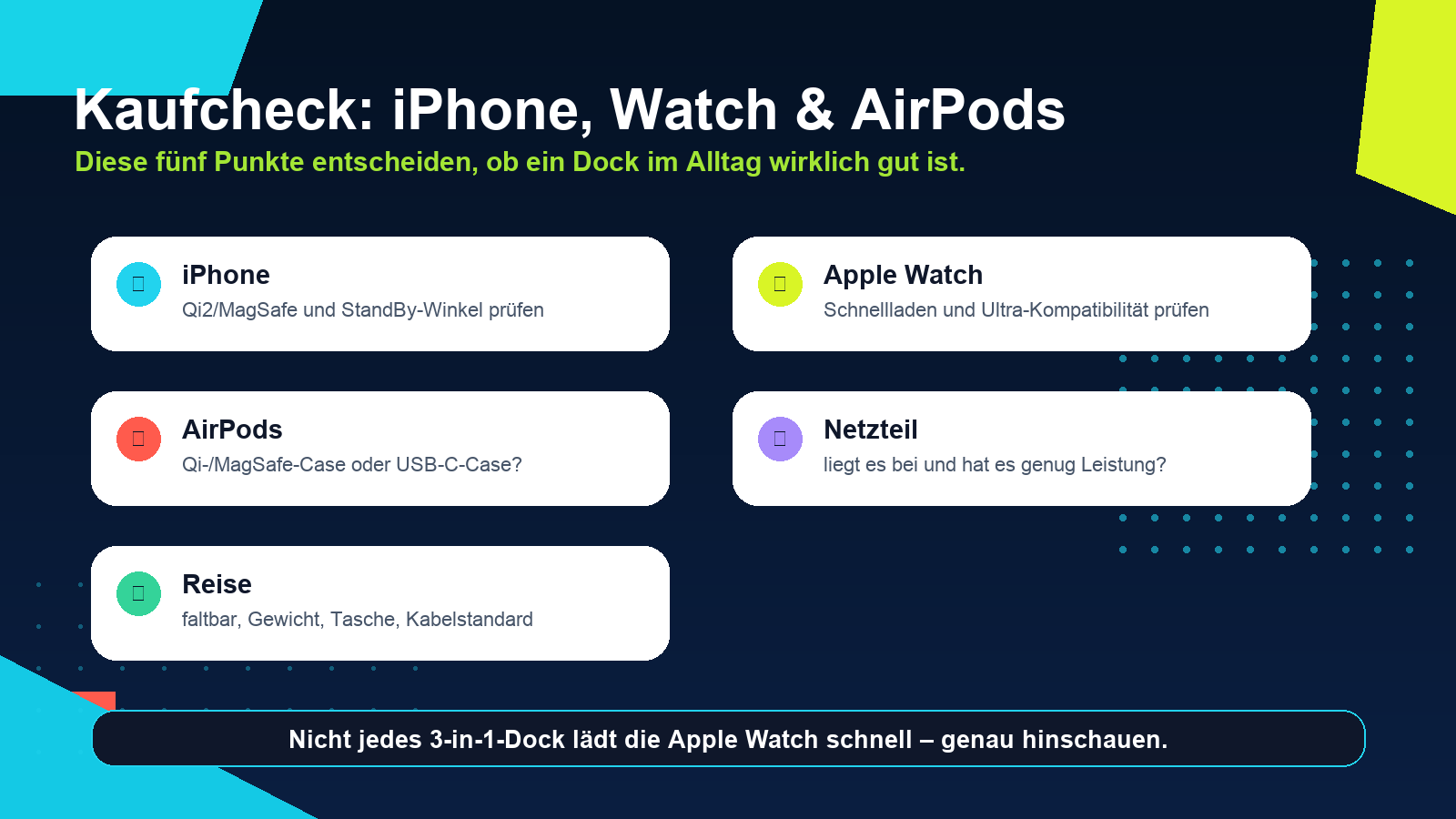 Kaufcheck für 3-in-1-Ladestationen mit iPhone, Apple Watch und AirPods
