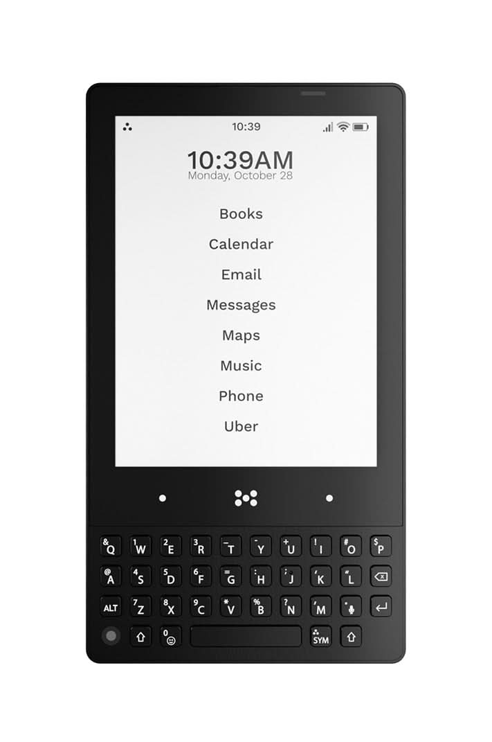 Minimal Phone mit E-Ink-Display und physischer Tastatur