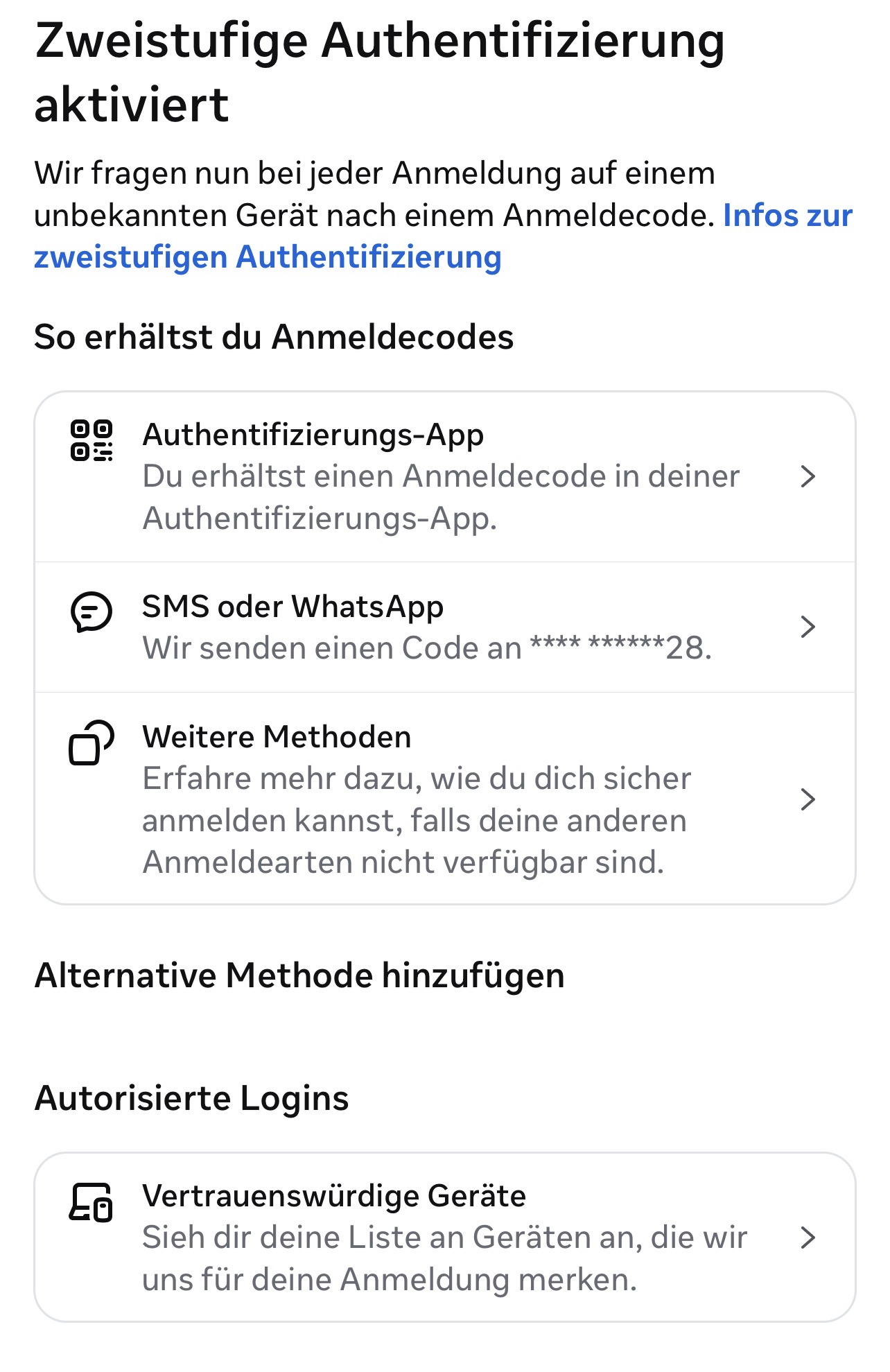 Instagram Zwei-Faktor-Authentifizierung aktivieren