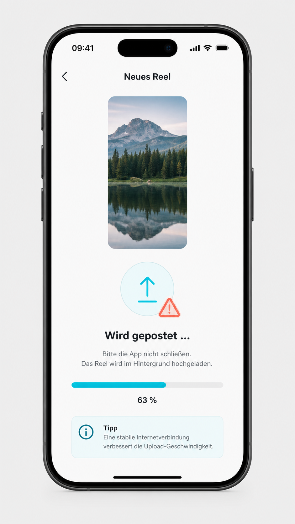 Instagram Reel Upload hängt oder lädt nicht hoch