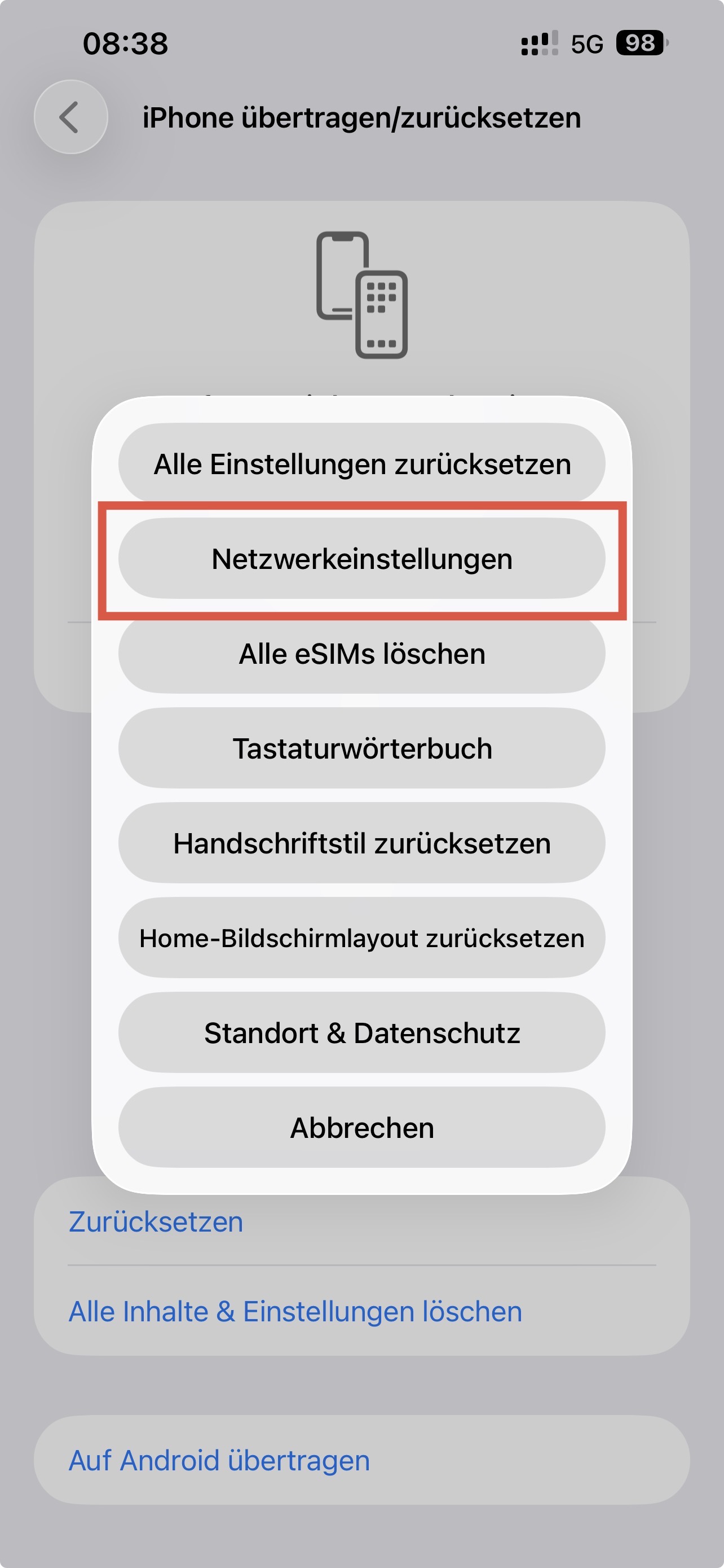 iPhone Netzwerkeinstellungen zurücksetzen wenn Hotspot nicht funktioniert