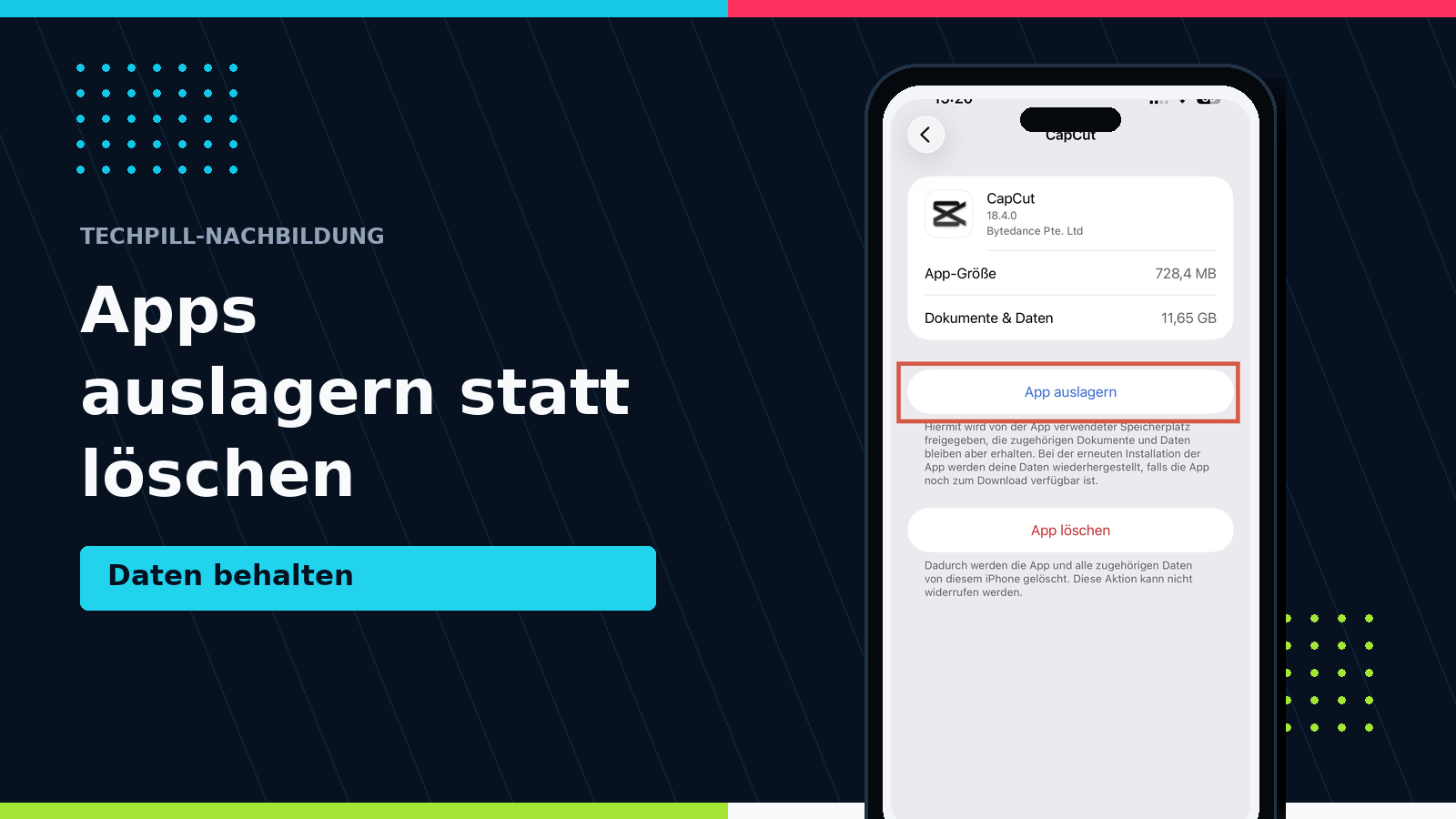 iPhone App auslagern statt App und Daten löschen