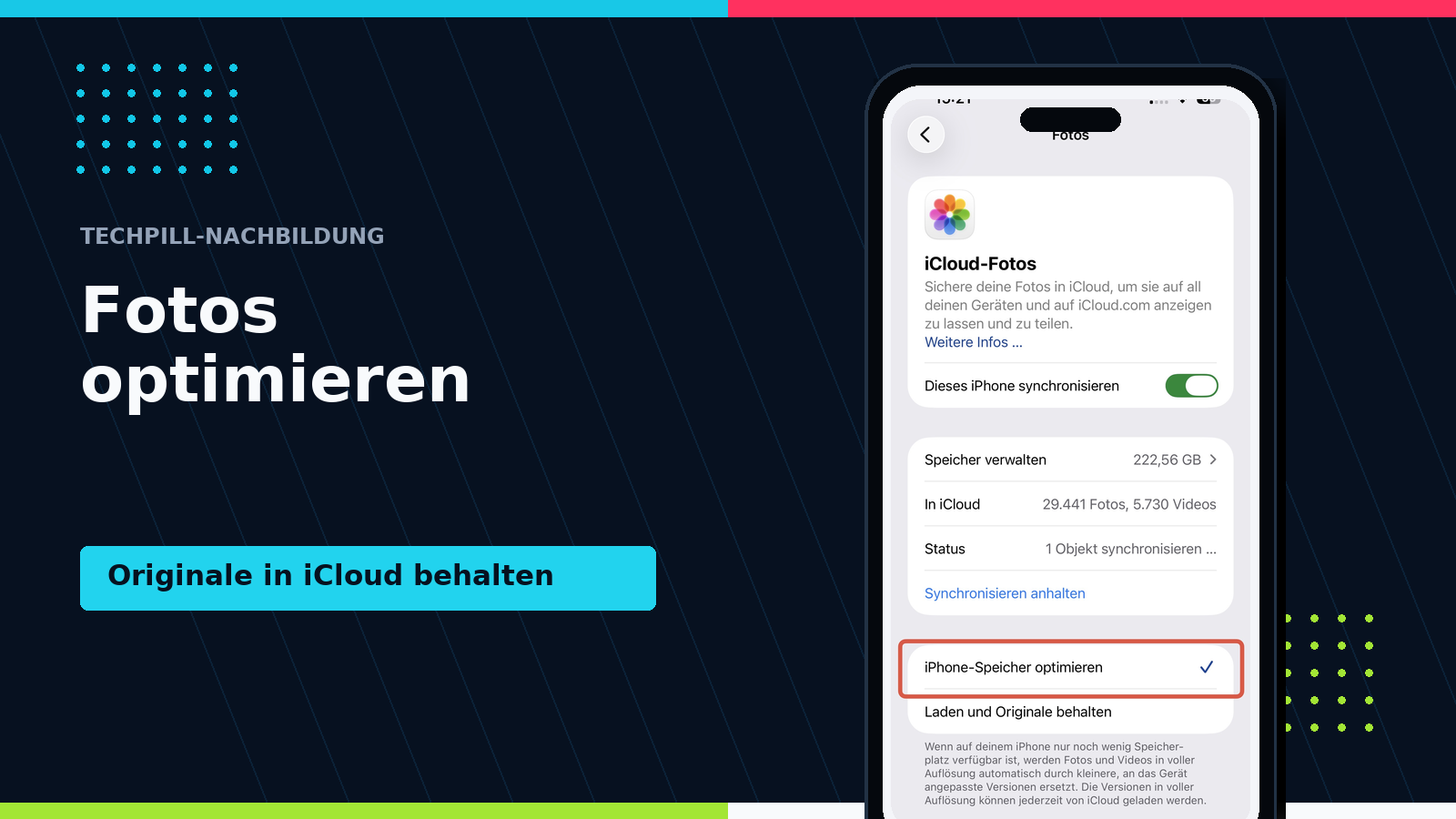 iCloud Fotos iPhone Speicher optimieren aktivieren