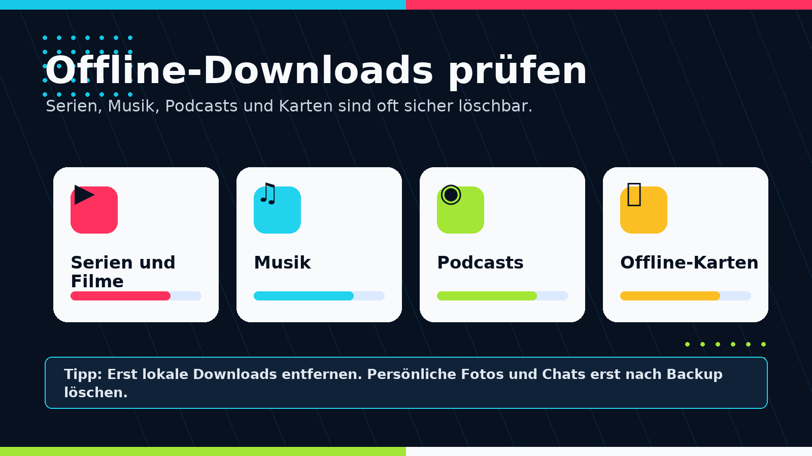Offline Downloads auf dem iPhone als Speicherfresser prüfen