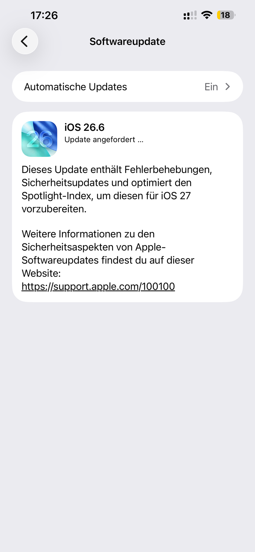 iPhone Update hängt bei Aktualisierung angefordert