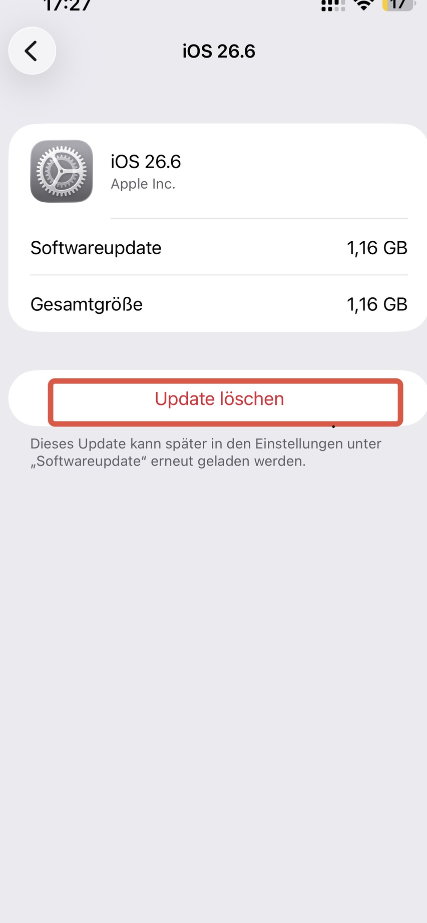 Fehlerhaftes iOS Update im iPhone Speicher löschen und neu laden