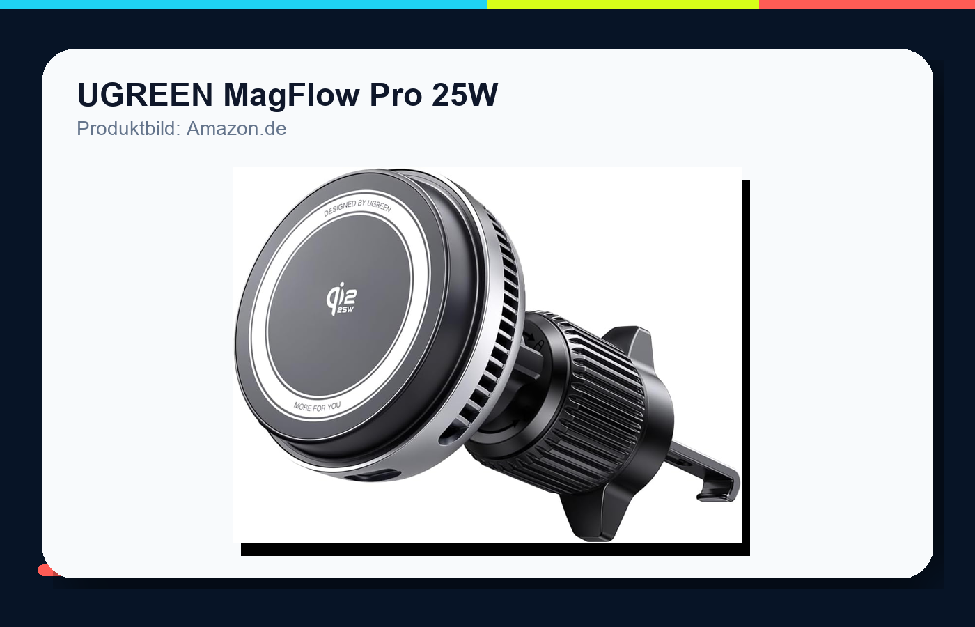 UGREEN MagFlow Pro 25W Magnetische Autohalterung Produktbild