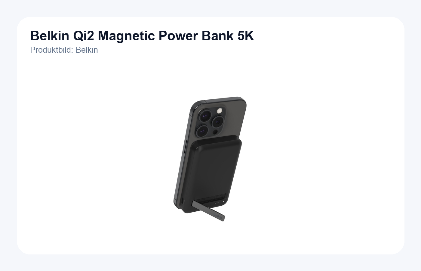 Belkin BoostCharge Magnetic Power Bank mit Qi2 15W 5K Produktbild