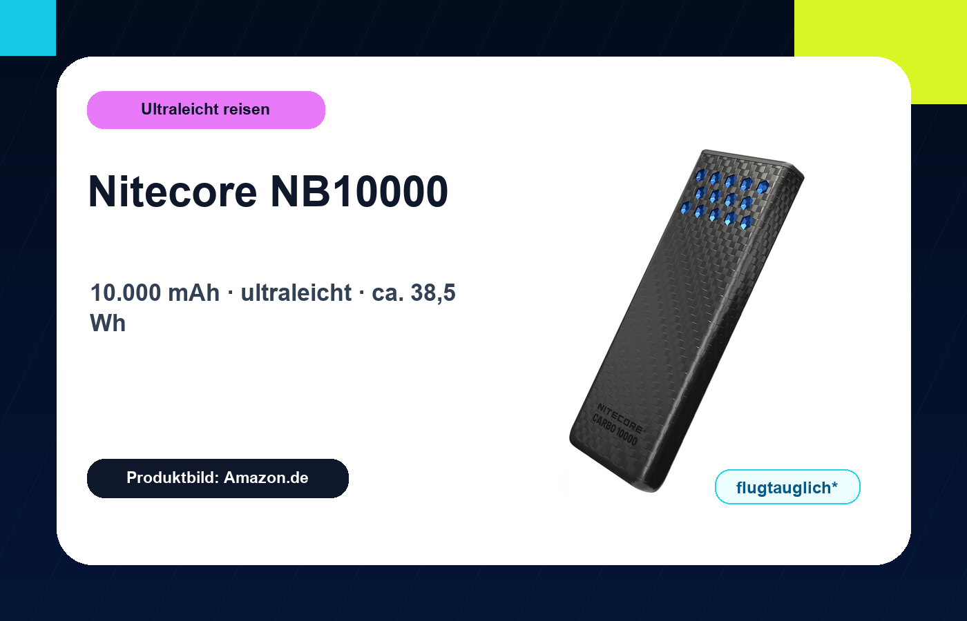 Nitecore NB10000 Gen 3 Produktbild