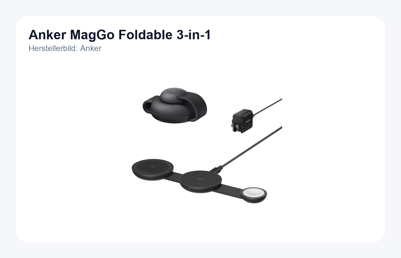 Anker MagGo Foldable 3-in-1 Qi2 Produktbild