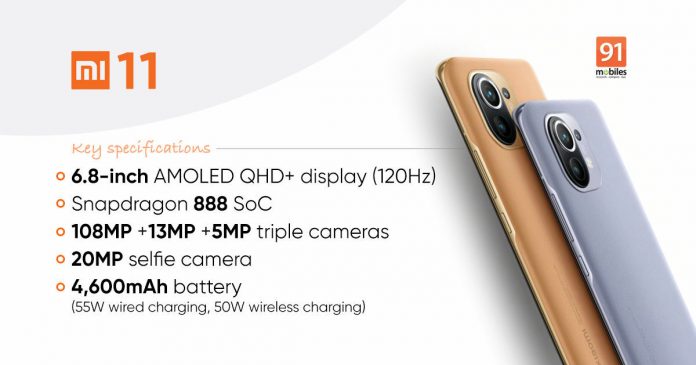 Xiaomi Mi 11 Preise für Europa Xiaomi Mi 11 Preise für Europa