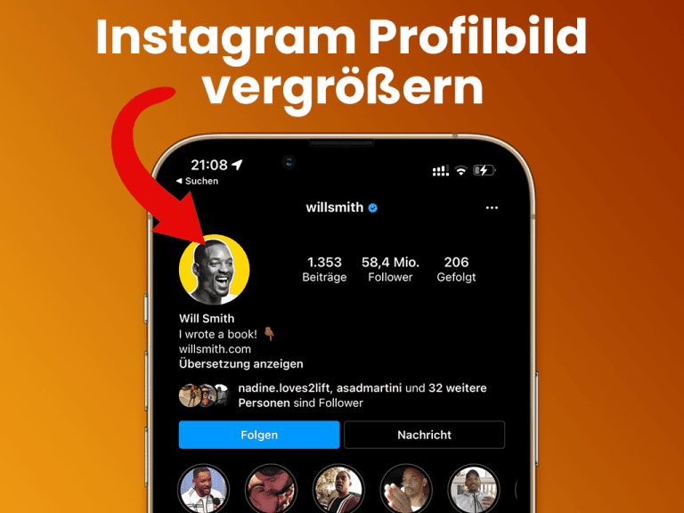 Instagram Profilbild in groß
