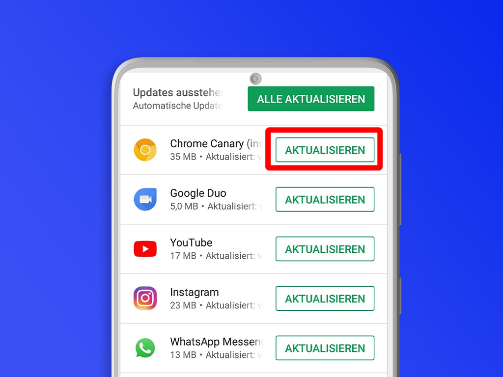Android Apps aktualisieren