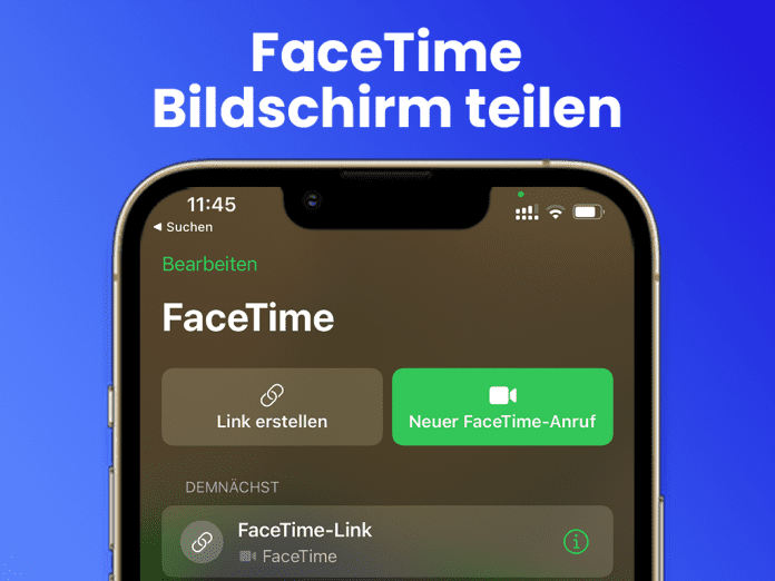 Bildschirm teilen in FaceTime