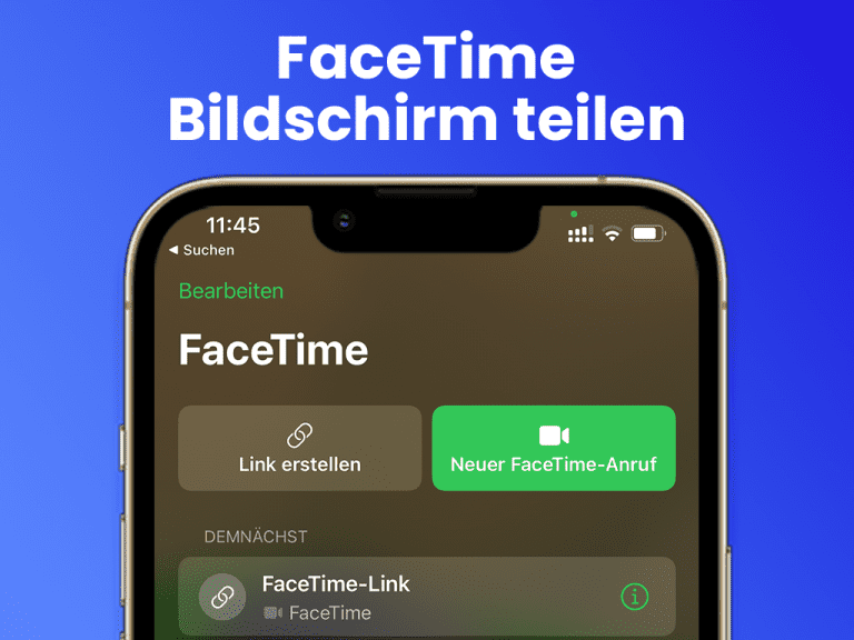 Bildschirm teilen in FaceTime